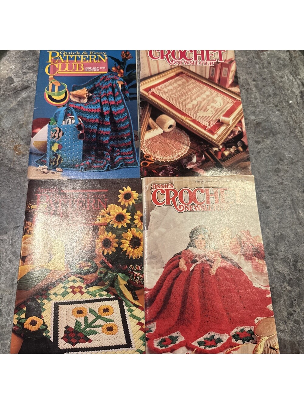 Vintage Annie's Pattern Club Magazine Lot, Quick and Easy Crafting Fun, 1990s